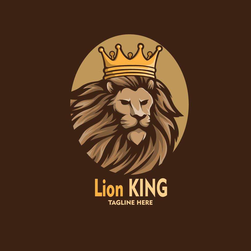 Lion Roi mascotte logo vecteur illustration