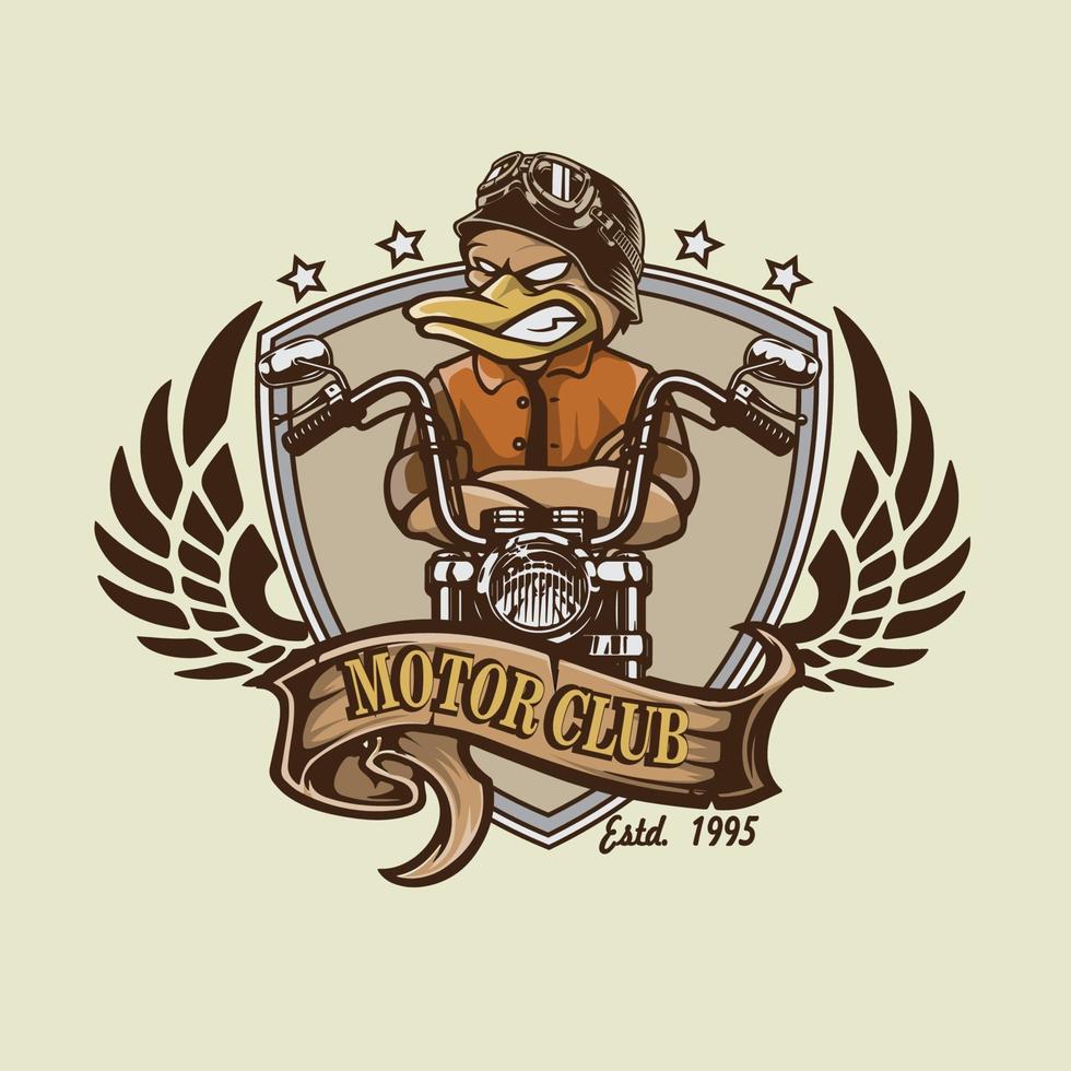 moto club mascotte logo vecteur illustration