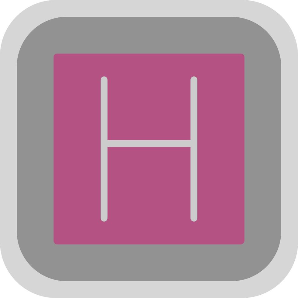 conception d'icône de vecteur carré h
