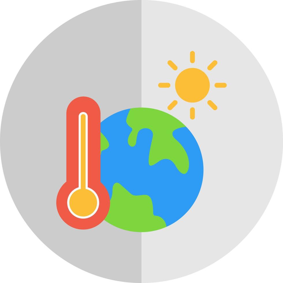 conception d'icône de vecteur de réchauffement climatique