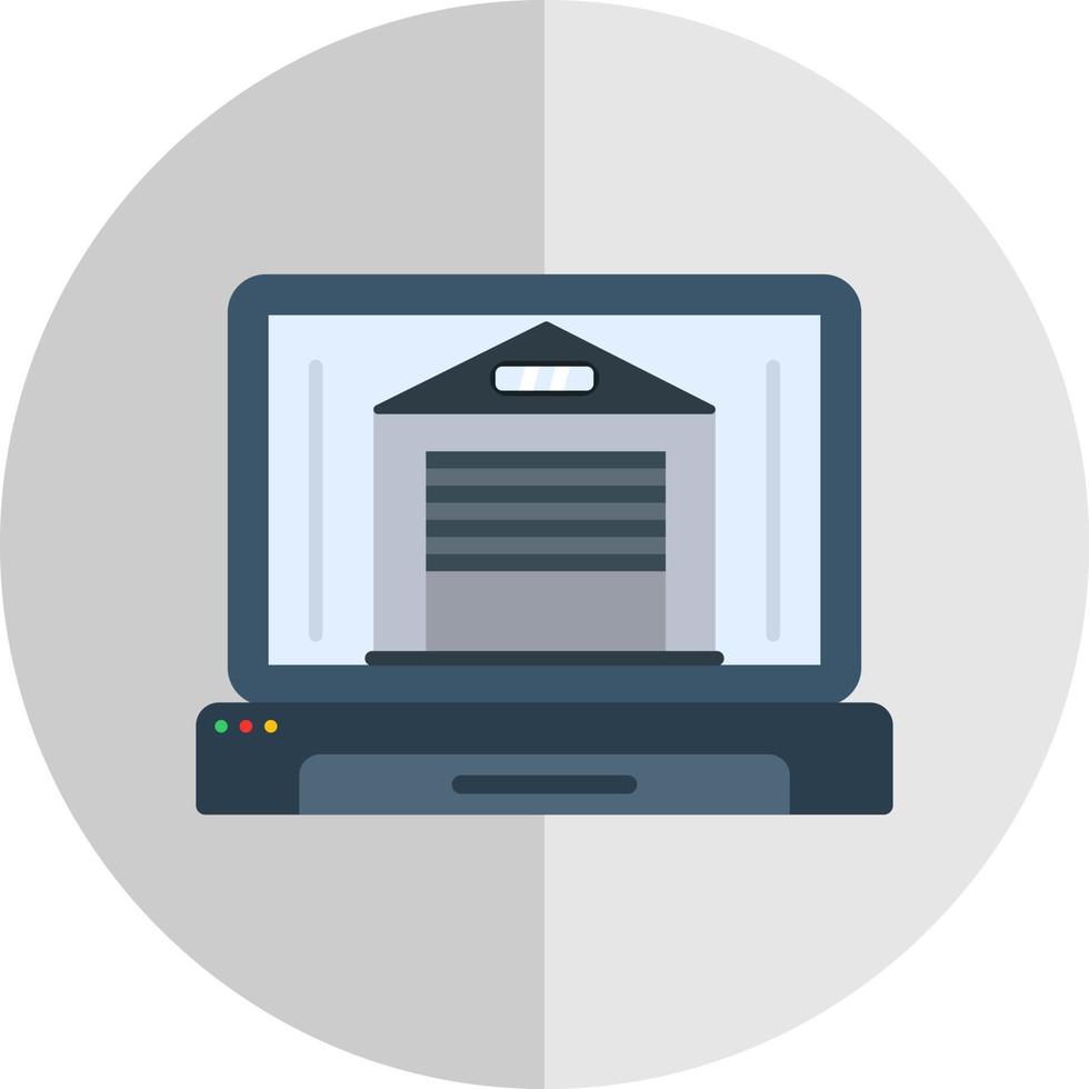 conception d'icône vectorielle d'entrepôt en ligne vecteur