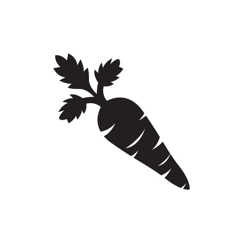 Frais carotte légume icône, logo vecteur illustration conception modèle.