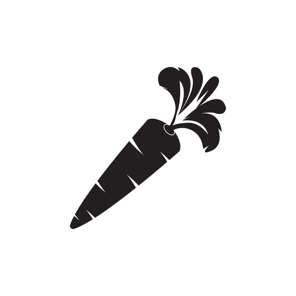 Frais carotte légume icône, logo vecteur illustration conception modèle.