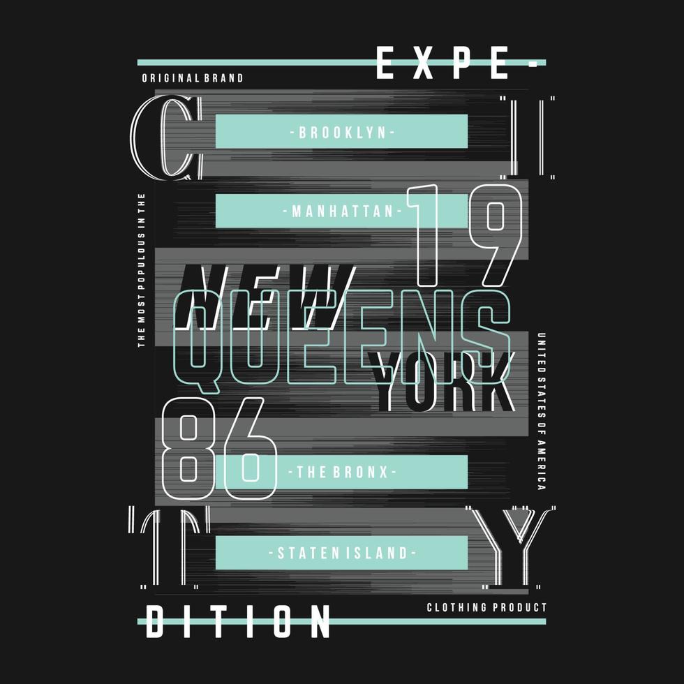 expédition, reines Nouveau york graphique vecteur impression t chemise