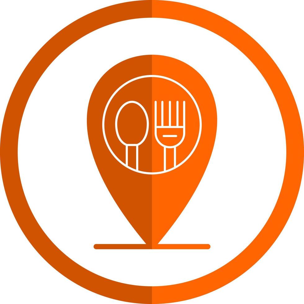 conception d'icône de vecteur d'emplacement de restaurant