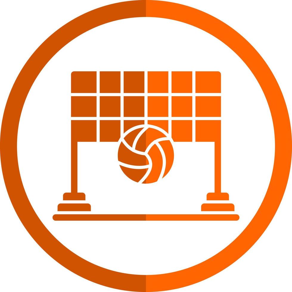 conception d'icône vectorielle de volley-ball de plage vecteur