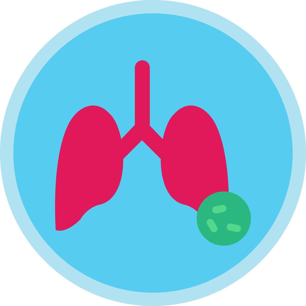 conception d'icône de vecteur de virus de poumons