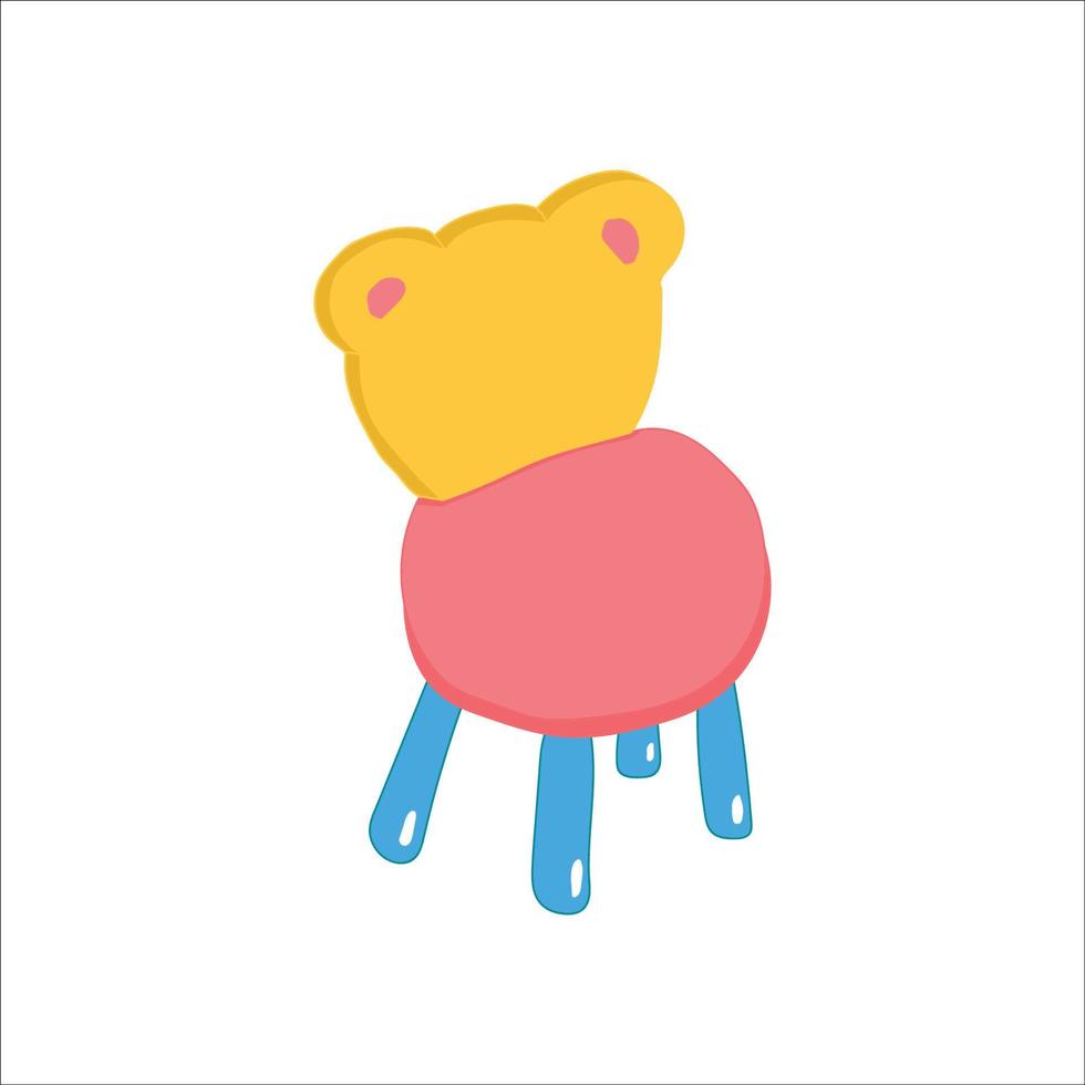 bébé chaise dans le forme de une ours. vecteur illustration.