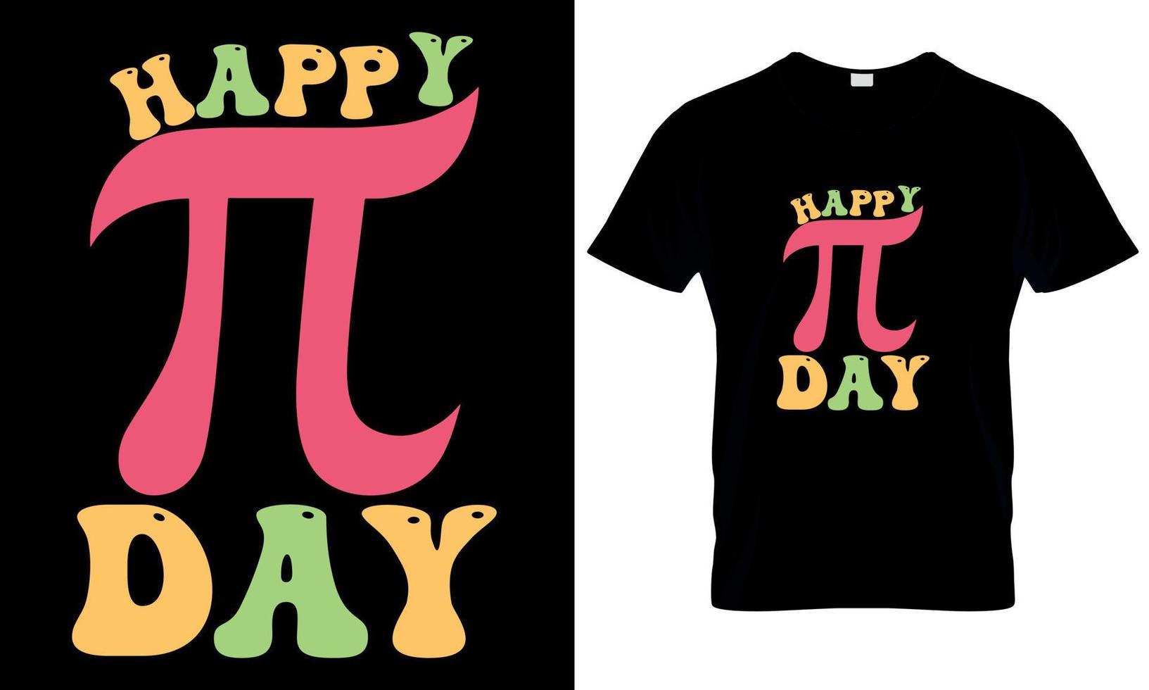 ensemble de conception de t-shirt pi day. tee-shirt pi. conception de t-shirt de mathématiques. graphiques vectoriels de jour pi vecteur