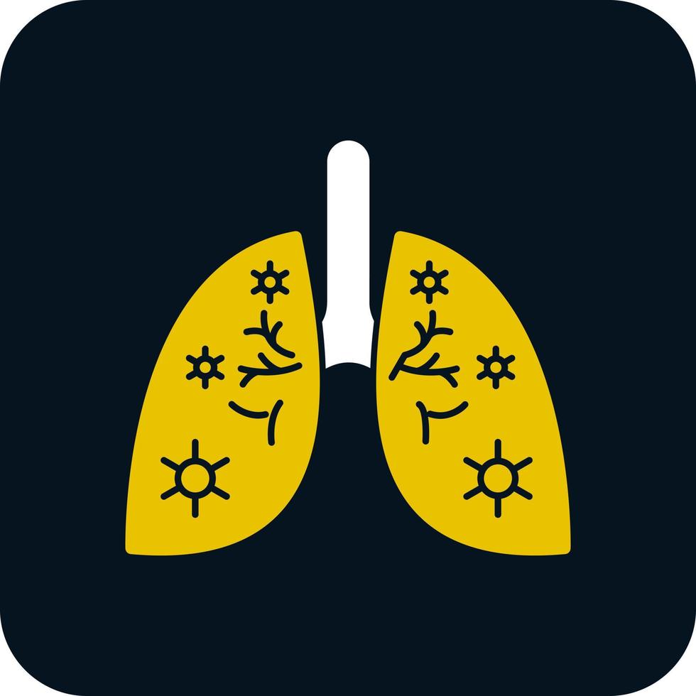 conception d'icône de vecteur d'infection des poumons
