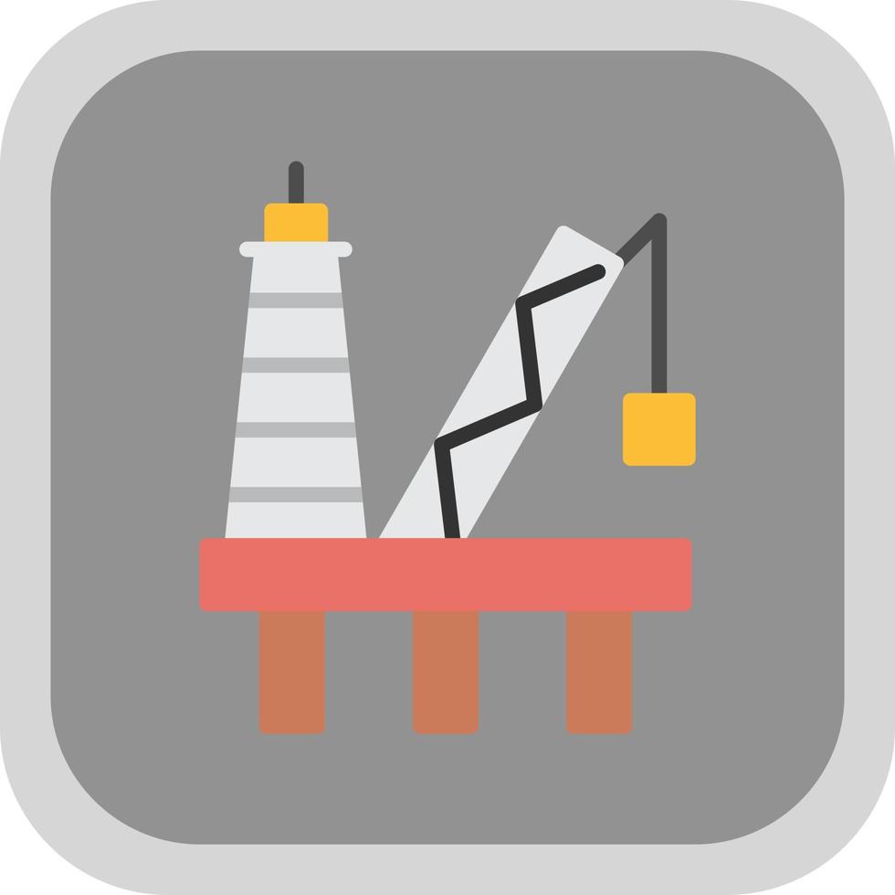 conception d'icône de vecteur de plate-forme pétrolière