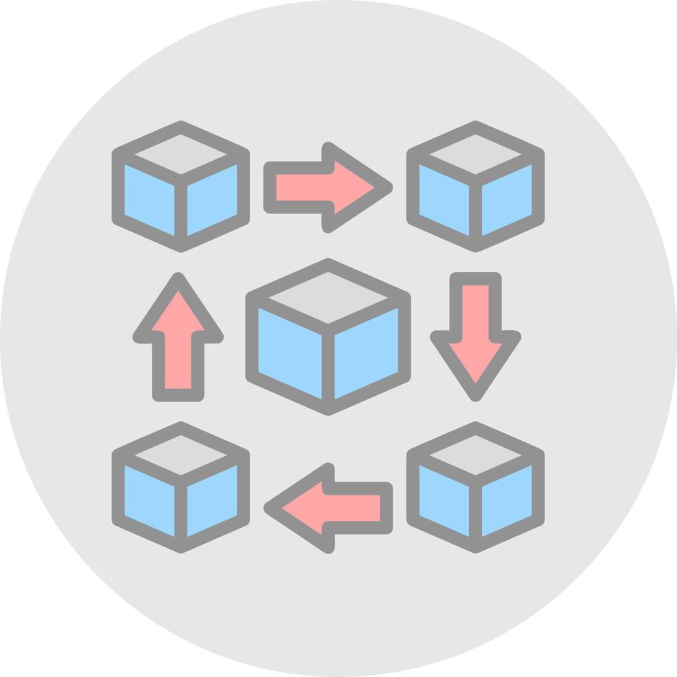 conception d'icône vectorielle blockchain vecteur