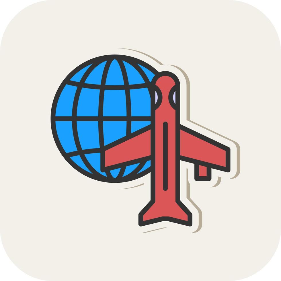 conception d'icône de vecteur d'air d'expédition dans le monde entier