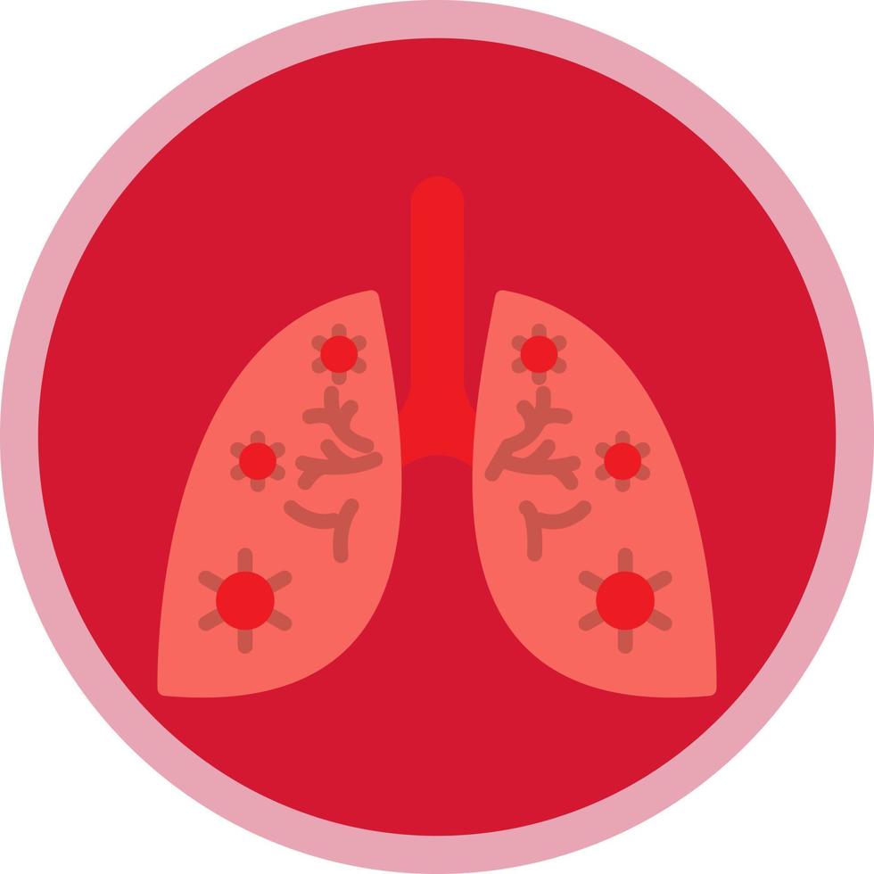 conception d'icône de vecteur d'infection des poumons