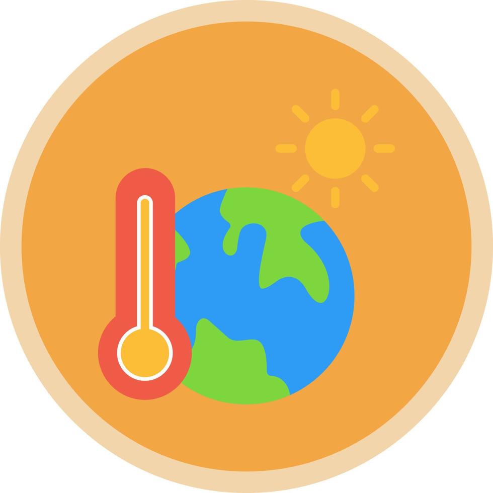 conception d'icône de vecteur de réchauffement climatique