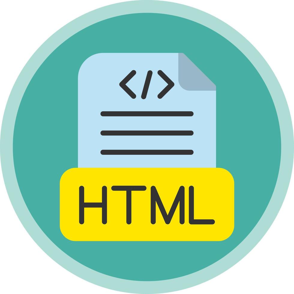 conception d'icône de vecteur de fichier html