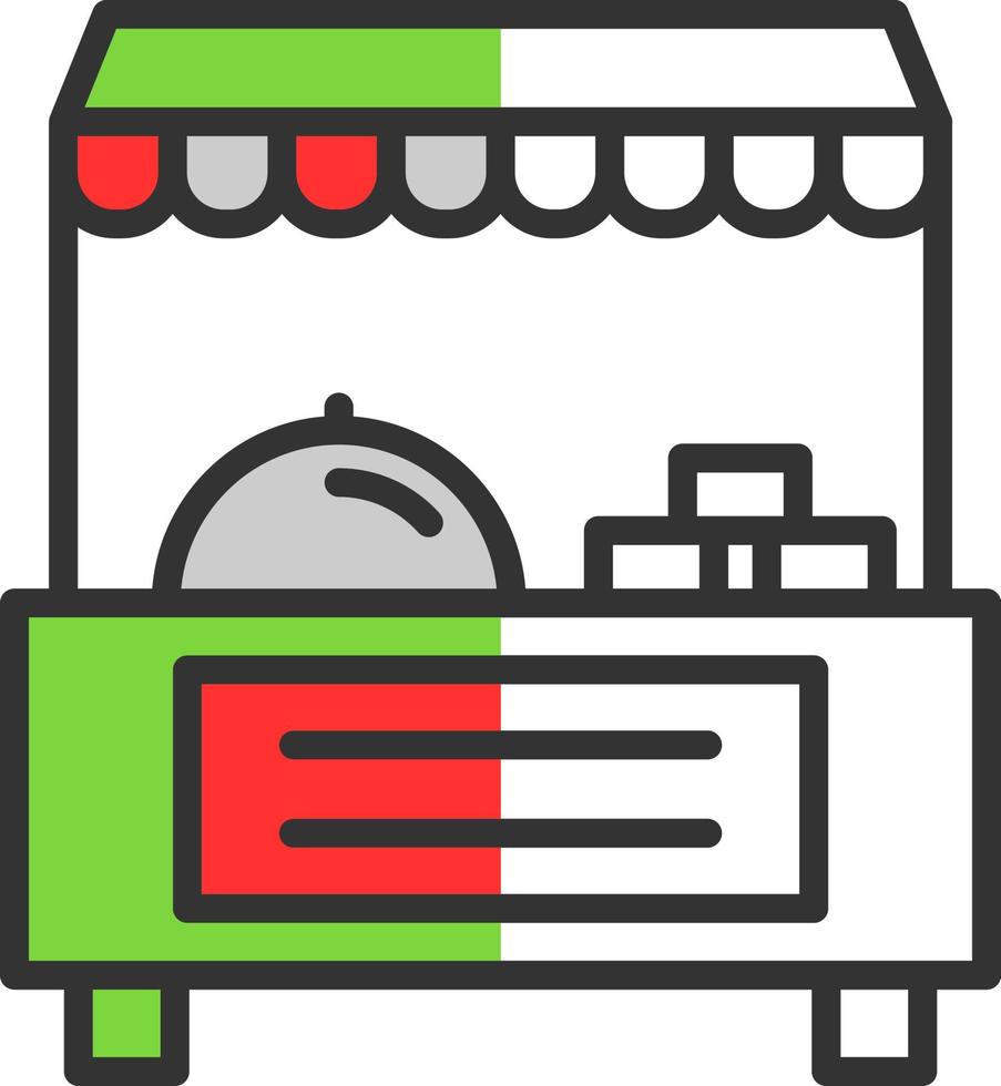 conception d'icône de vecteur de stand de nourriture