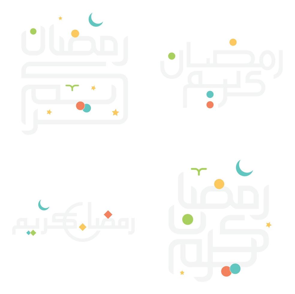 élégant vecteur illustration de Ramadan kareem avec islamique arabe calligraphie.