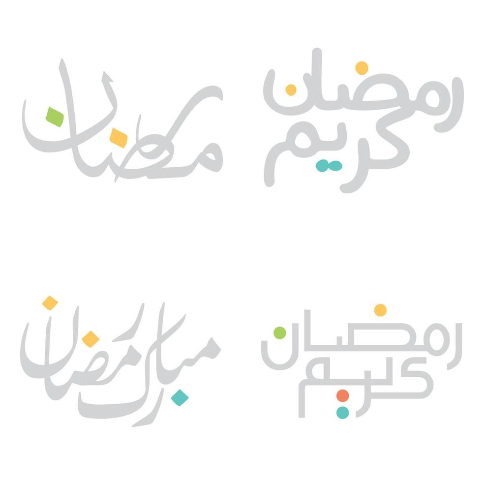 élégant Ramadan kareem calligraphie pour islamique mois de jeûne. arabe logo conception. vecteur