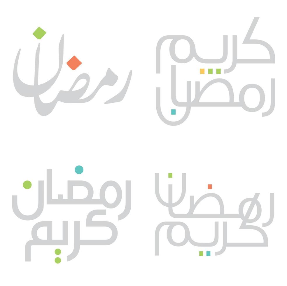 Ramadan kareem vecteur conception avec moderne arabe typographie.