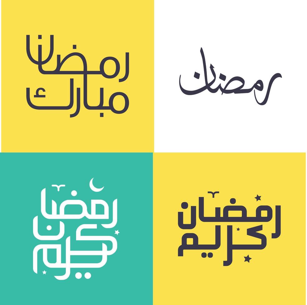 moderne et Facile arabe calligraphie pack pour musulman célébrations et festivités dans vecteur illustration.