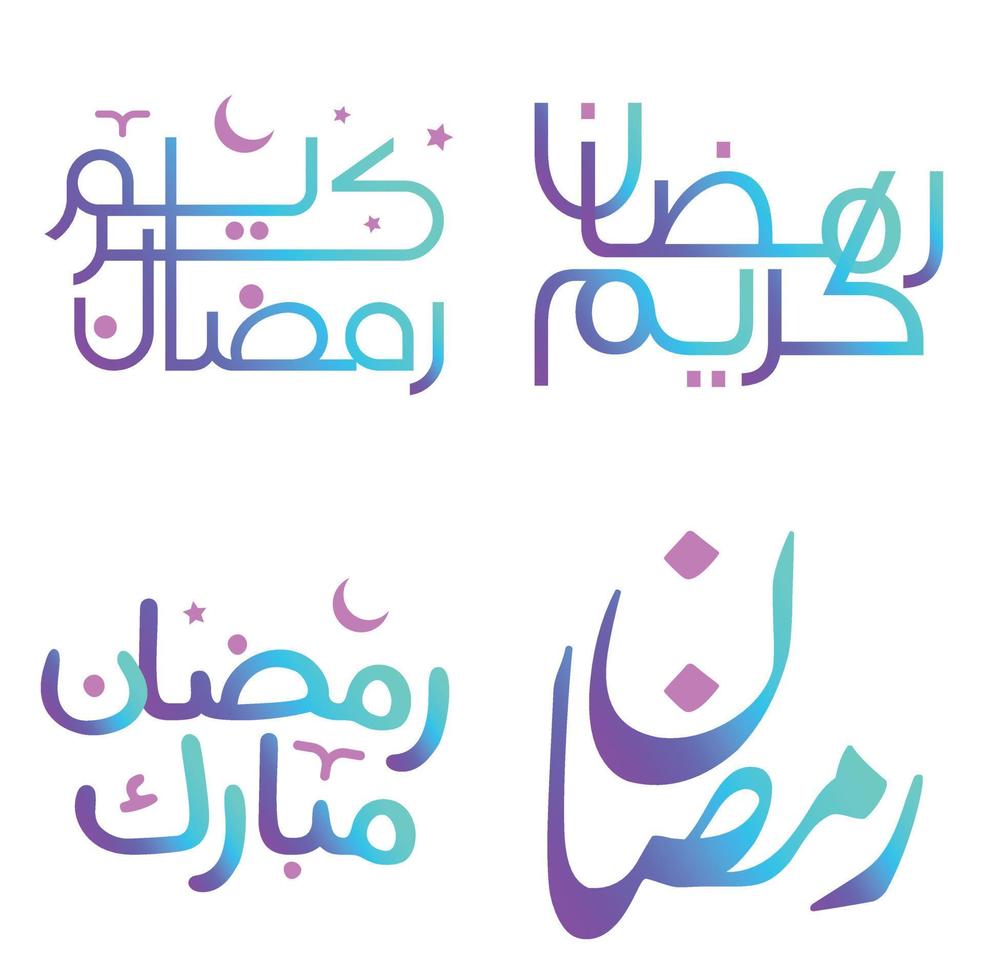 vecteur illustration de pente Ramadan kareem vœux avec arabe calligraphie.