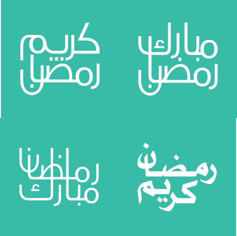 vecteur pack de Facile arabe calligraphie pour musulman célébrations et festivités dans minimaliste style.