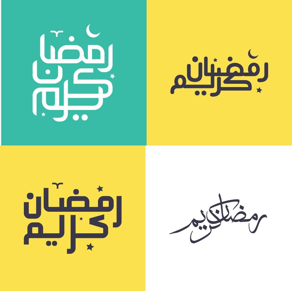 minimaliste arabe calligraphie pack pour musulman célébrations et festivités. vecteur