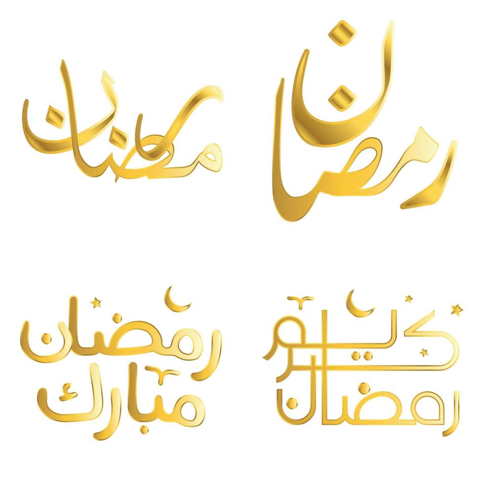 arabe calligraphie vecteur illustration pour célébrer d'or Ramadan Karim.