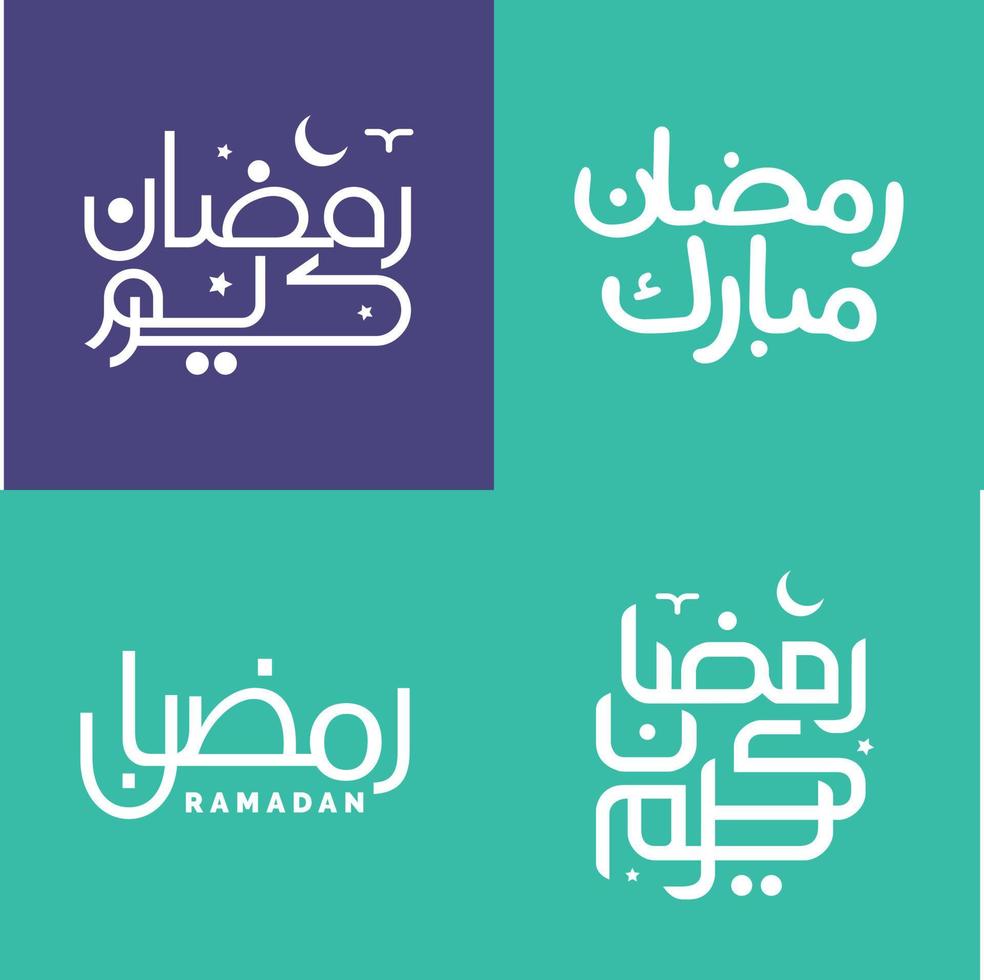 minimaliste arabe calligraphie pack pour musulman célébrations et festivités dans vecteur illustration.