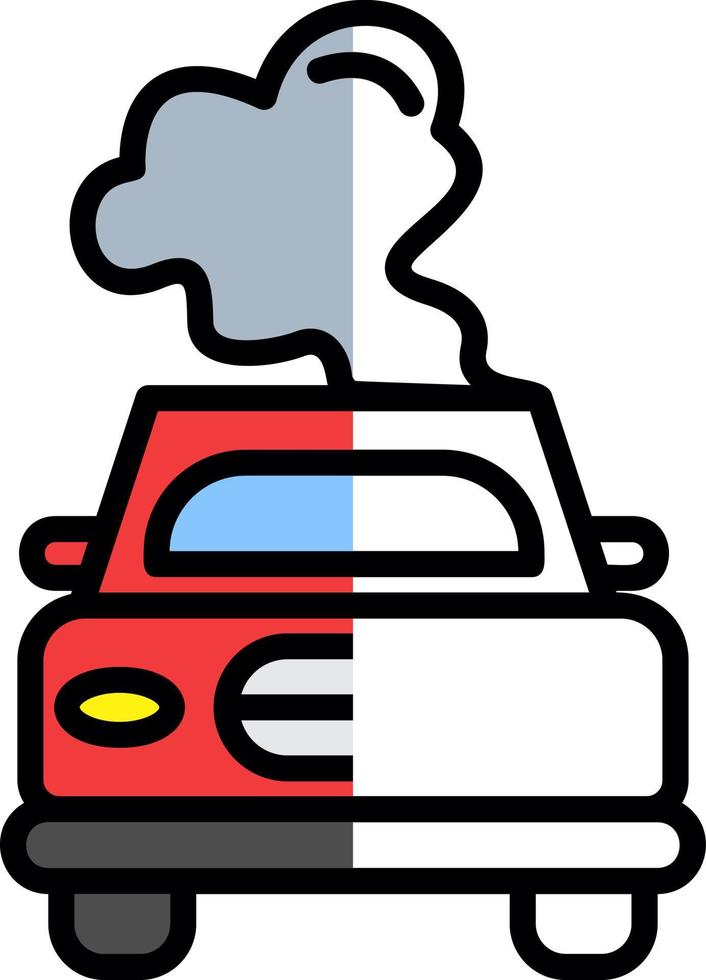 conception d'icône de vecteur de pollution de voiture