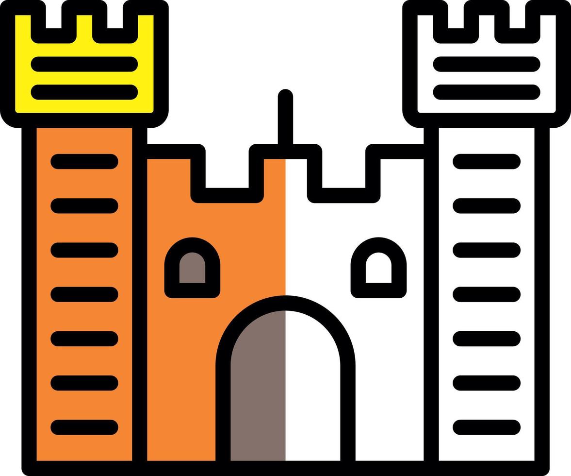 conception d'icône de vecteur de forteresse