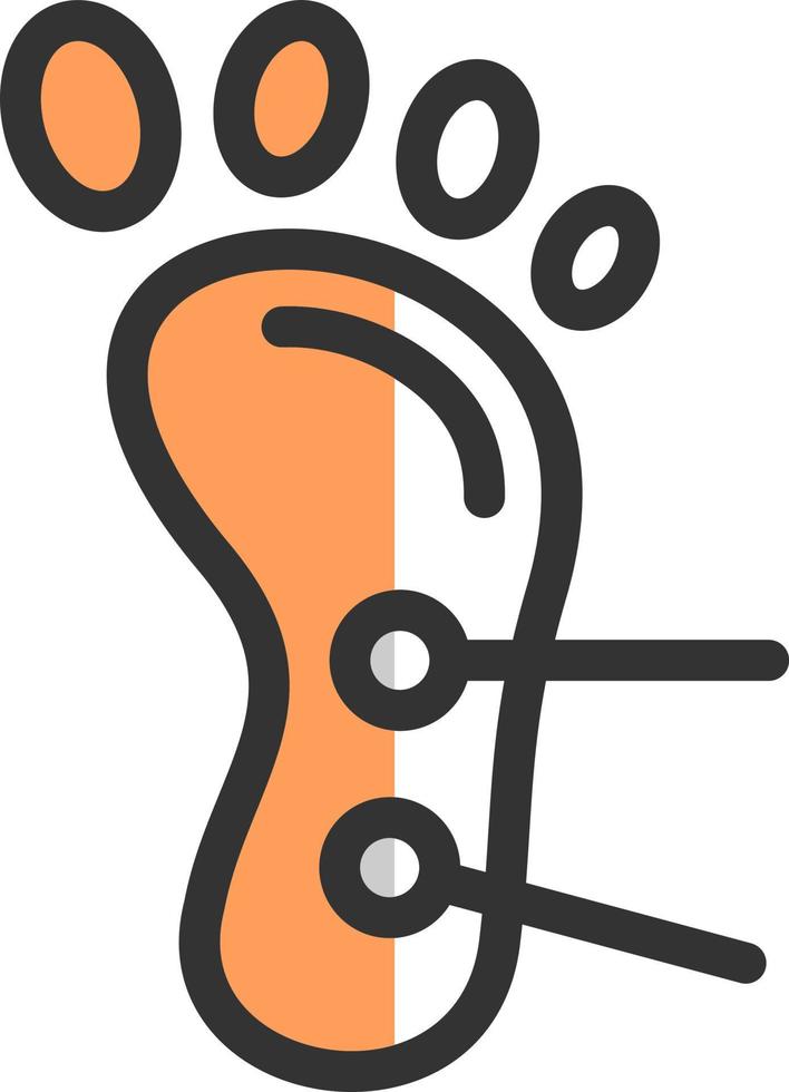 conception d'icône vectorielle d'acupuncture des pieds vecteur
