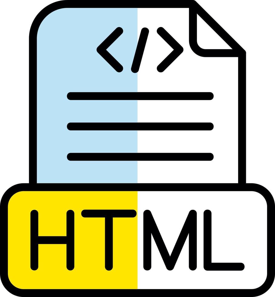 conception d'icône de vecteur de fichier html