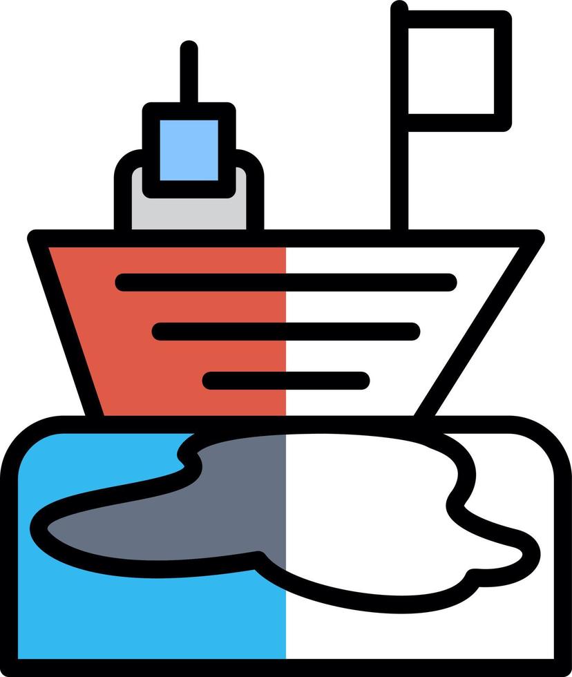 conception d'icône vectorielle de déversement de pétrole dans l'océan vecteur