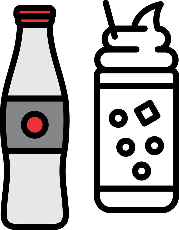 conception d'icône vectorielle de soda à la crème vecteur