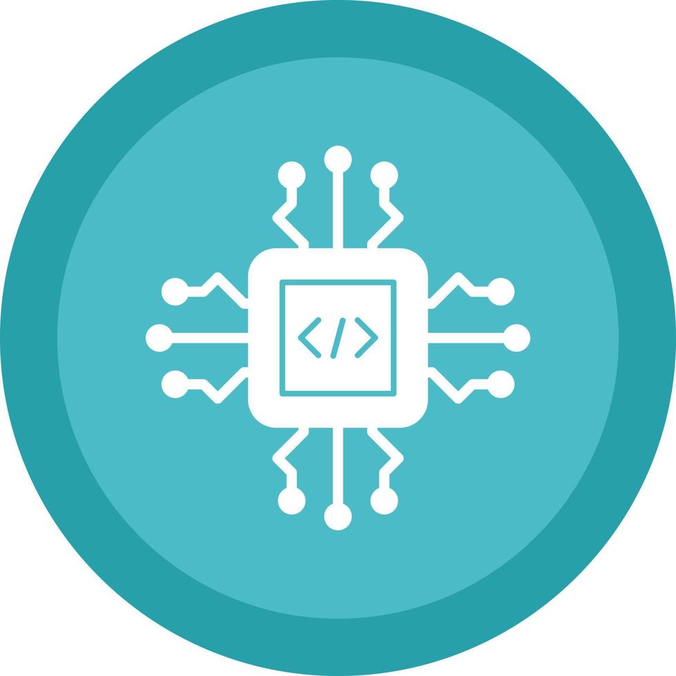 conception d'icône de vecteur de processeur de code