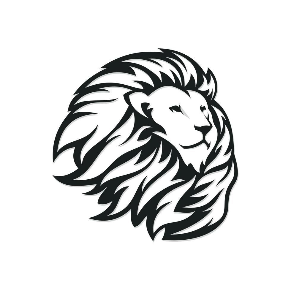 impressionnant tête Lion logo vecteur