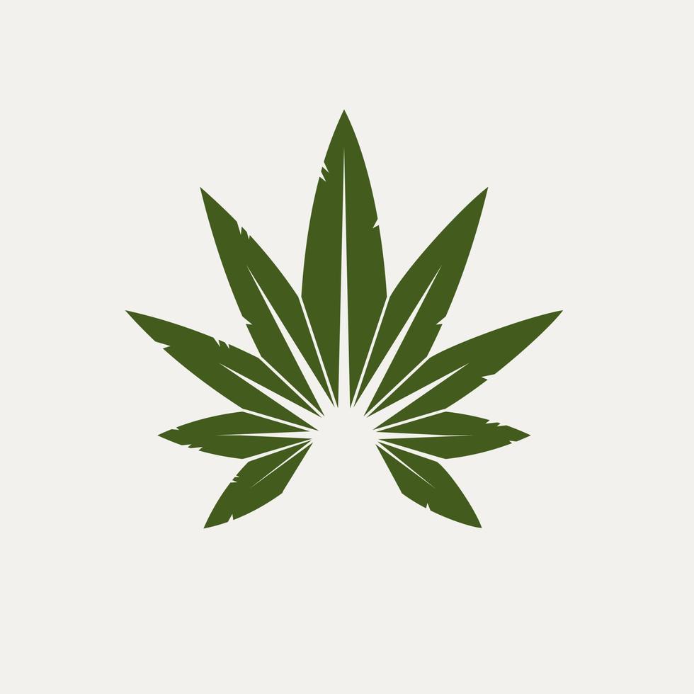 vecteur de conception de feuille de cannabis logo
