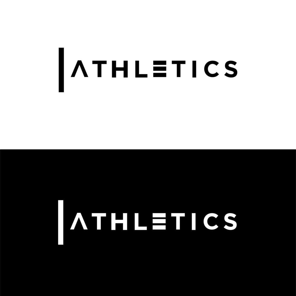 athlétisme mot-symbole logo conception vecteur