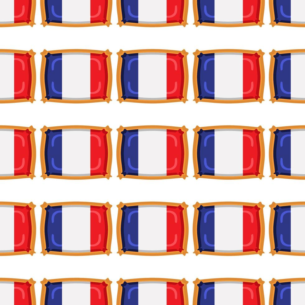 modèle biscuit avec drapeau pays France dans savoureux biscuit vecteur