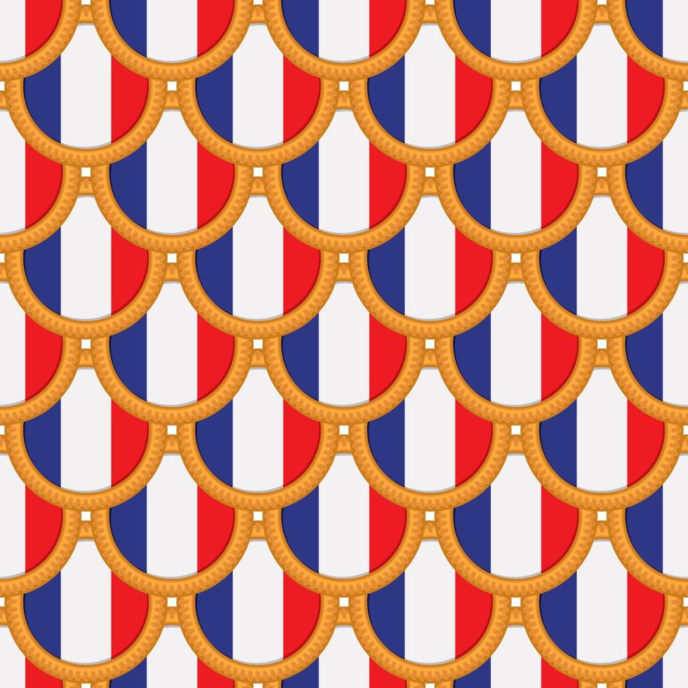 modèle biscuit avec drapeau pays France dans savoureux biscuit vecteur