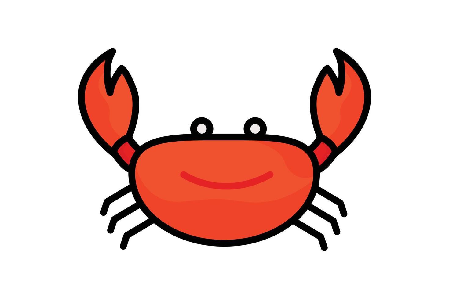 Crabe icône illustration. icône en relation à Fruit de mer. deux Ton icône style, direct couleur. Facile vecteur conception modifiable