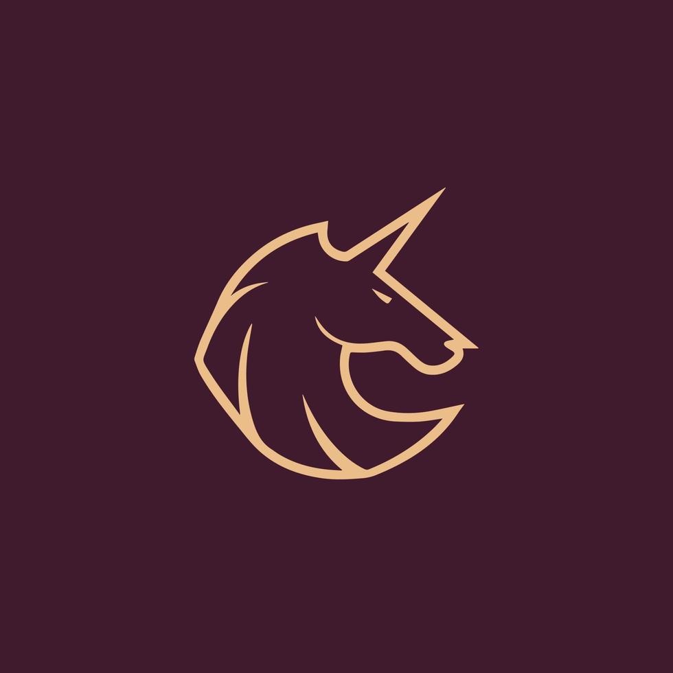 luxe et moderne cheval logo conception vecteur