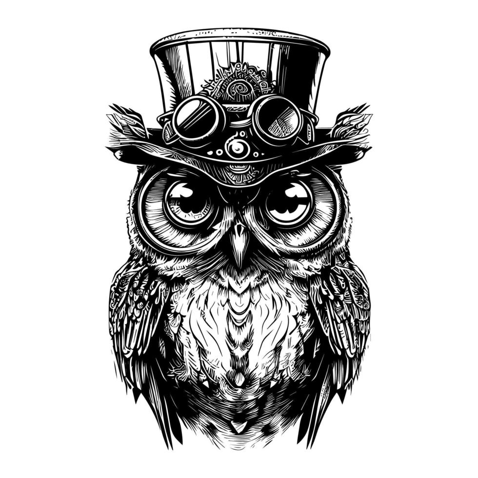 sage hibou portant chapeau logo est une charmant et distinctif choix pour entreprises ou les organisations à la recherche à ajouter personnalité à leur marque identité vecteur