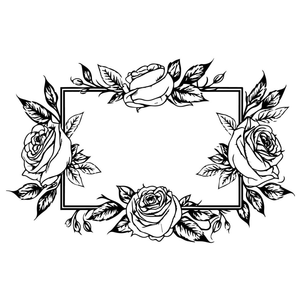 floral logo ornement Cadre illustration ajoute un élégant toucher à tout l'image de marque ou conception projet vecteur