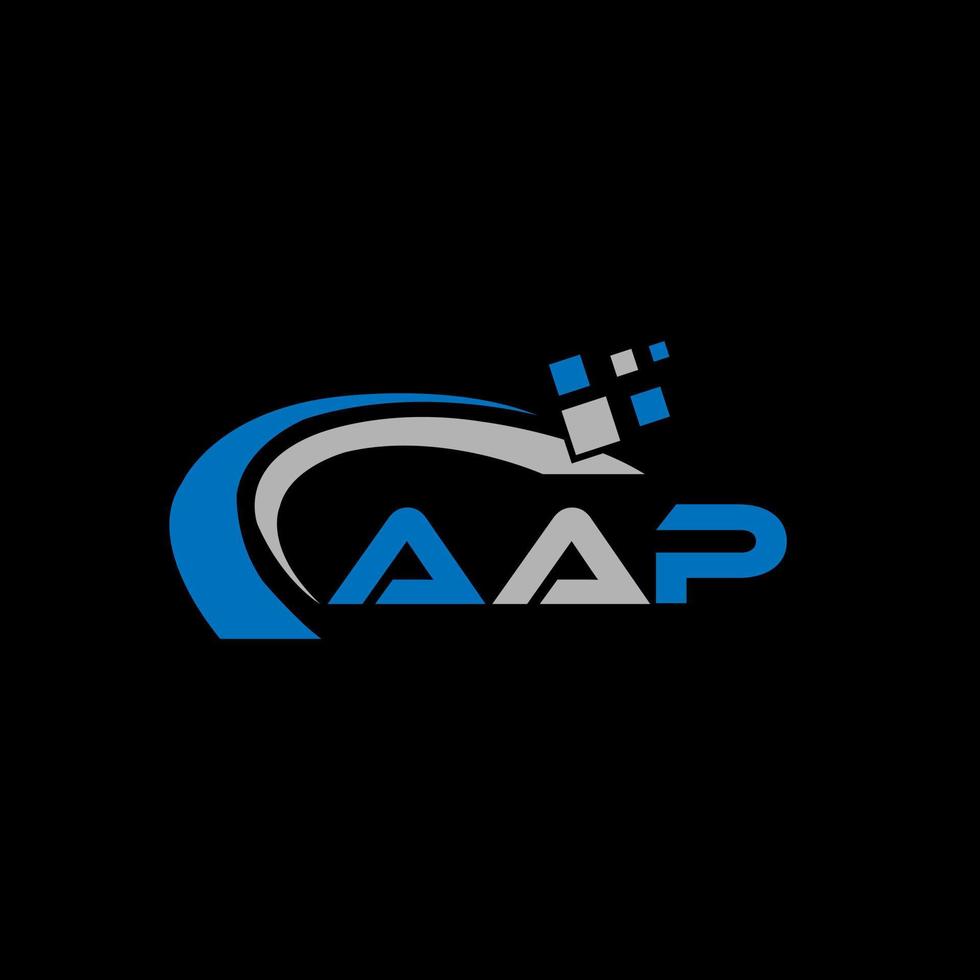 conception créative du logo de la lettre aap. un design unique. vecteur