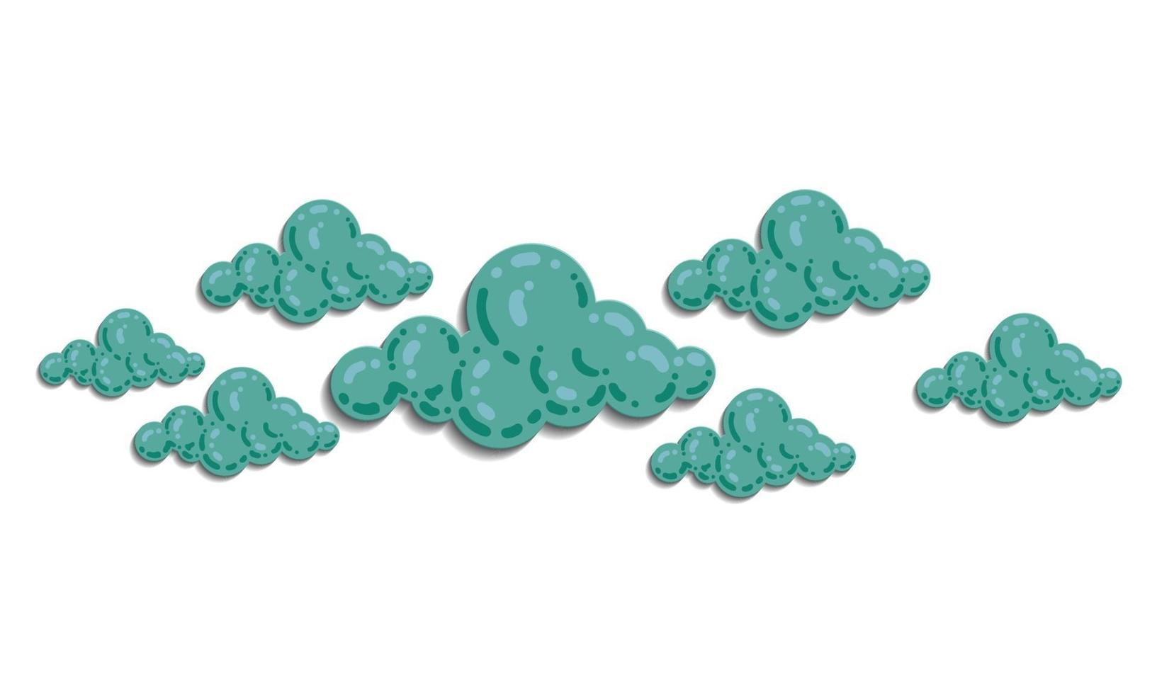 nuage avec vecteur d'illustration de ciel. couleur pastel et dégradé. modèle d'illustration minimale pour carte, site Web, enfant de papier peint, arrière-plan et impression.
