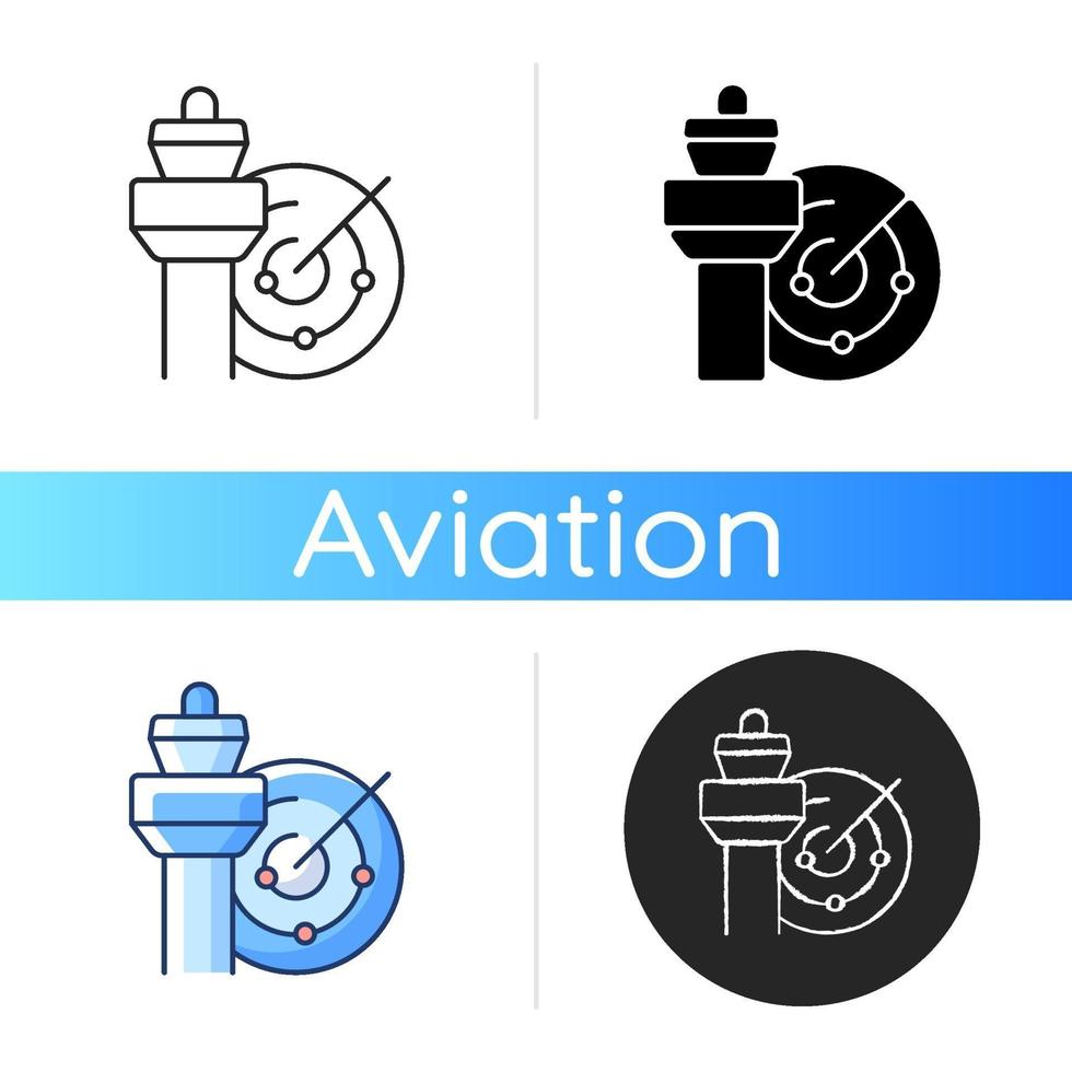 icône de contrôle du trafic aérien vecteur