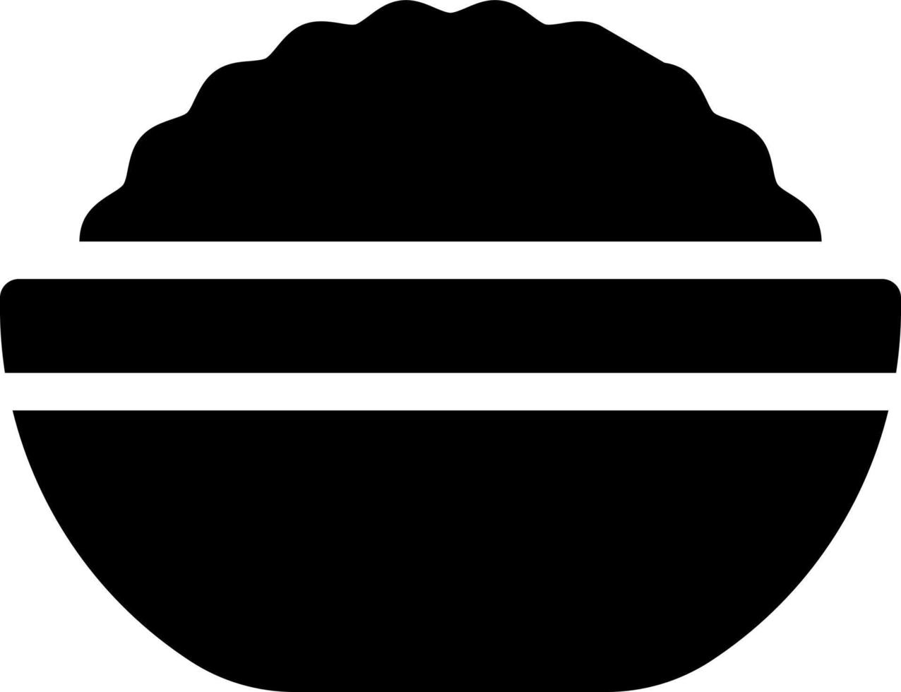 illustration vectorielle de bol de riz sur fond. symboles de qualité premium. icônes vectorielles pour le concept et la conception graphique. vecteur